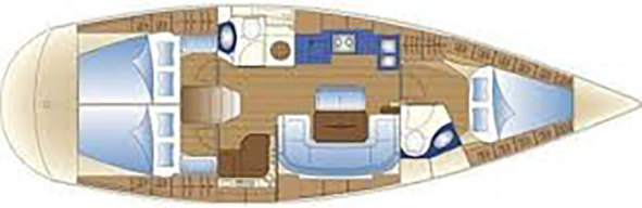 So schaut unsere Charteryacht aus.